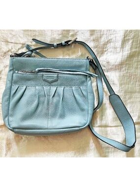 CROSSBODY, AIMEE KESTENBERG SARATOGA LEATHER, SKY BLUE, TOP ZIPPER, SHOULDER